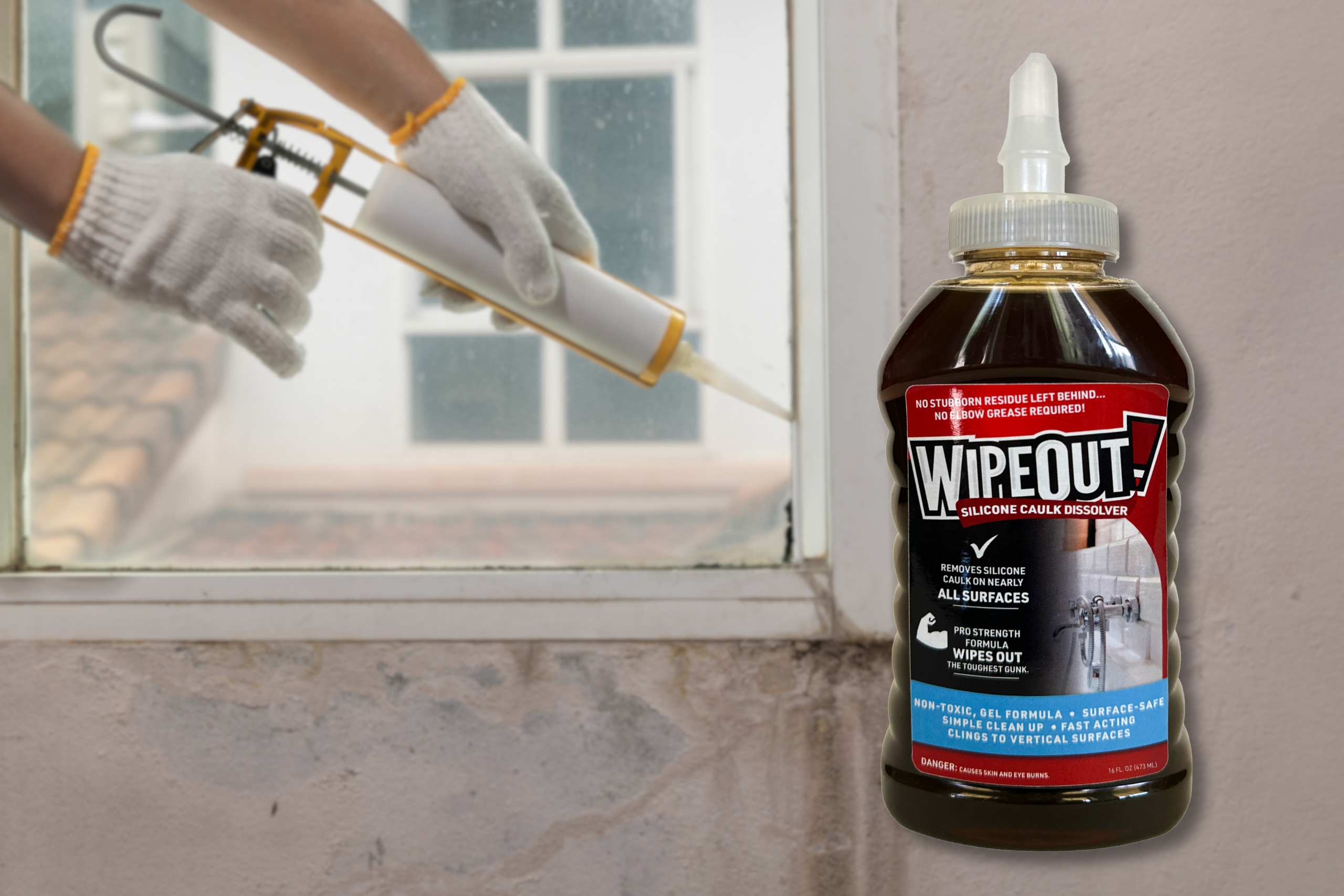 What makes WipeOut different from other silicone caulk removers?